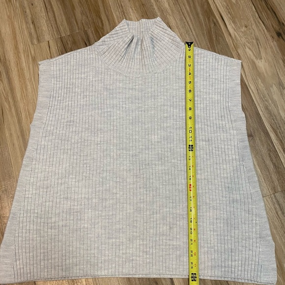 EILEEN FISHER MERINO WOOL TURTLENECK SWEATER VEST SLEEVELESS WOMENS GRAY SZ MED - Picture 3 of 12